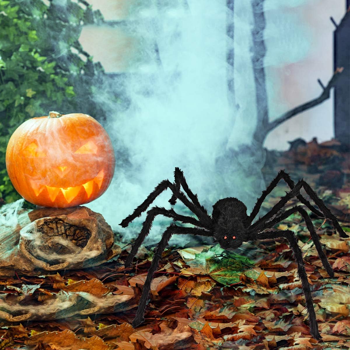 Halloween Spider Decorations, 6 Pcs Realistic Hairy Spiders Set(6 Different Sizes)