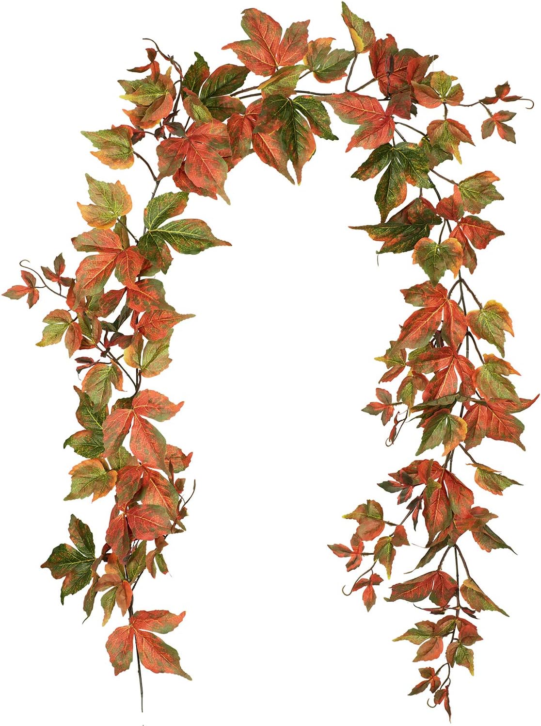 2 Pack Fall Maple Garland Clearance - 6.5ft/Piece Artificial Fall