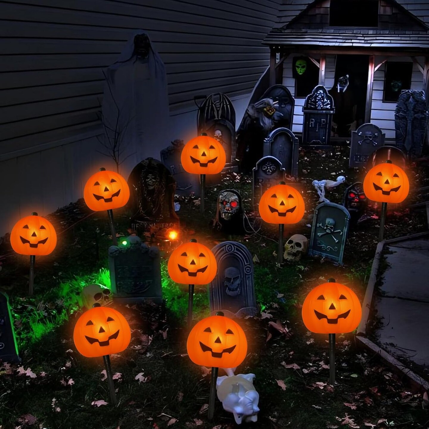 Pumpkin Pathway Lights Outdoor - 7Ft C7