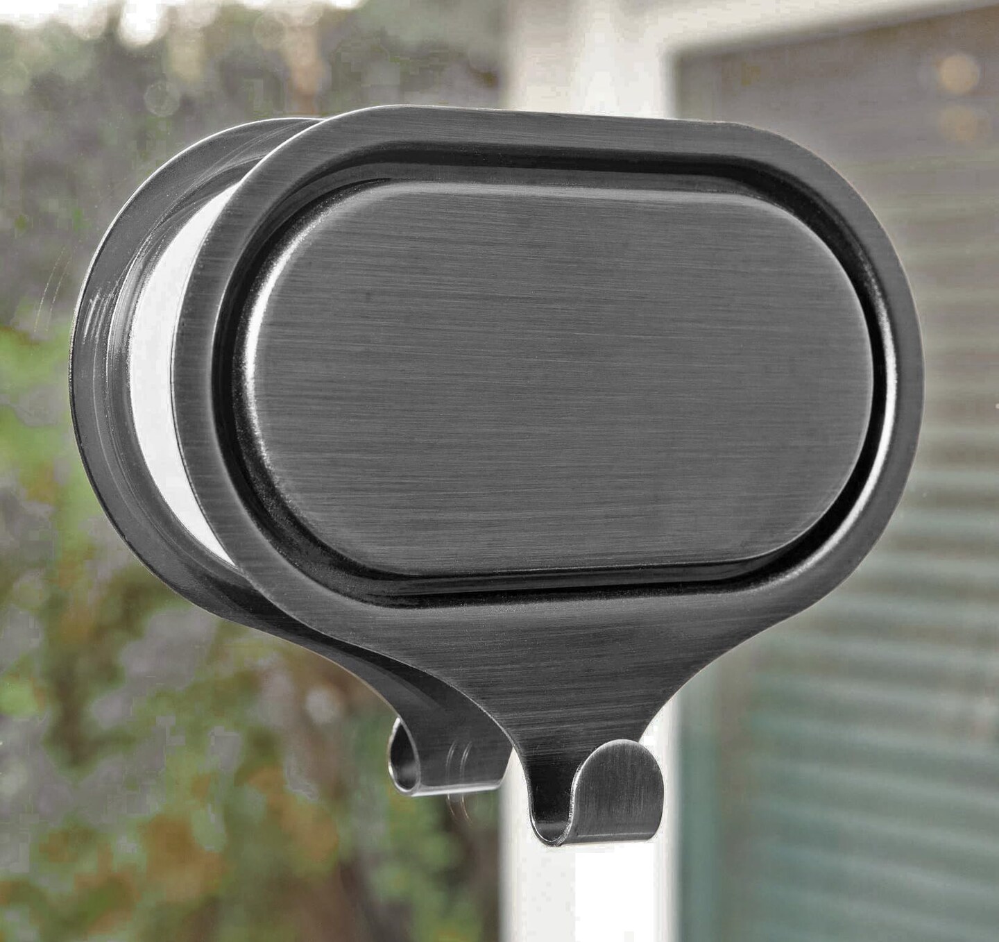 Haute Decor Attract Large Dual Pinch-Free Magnetic Wreath Hanger - Pair of Magnetic Hooks for Single-Pane Glass or Metal Surfaces