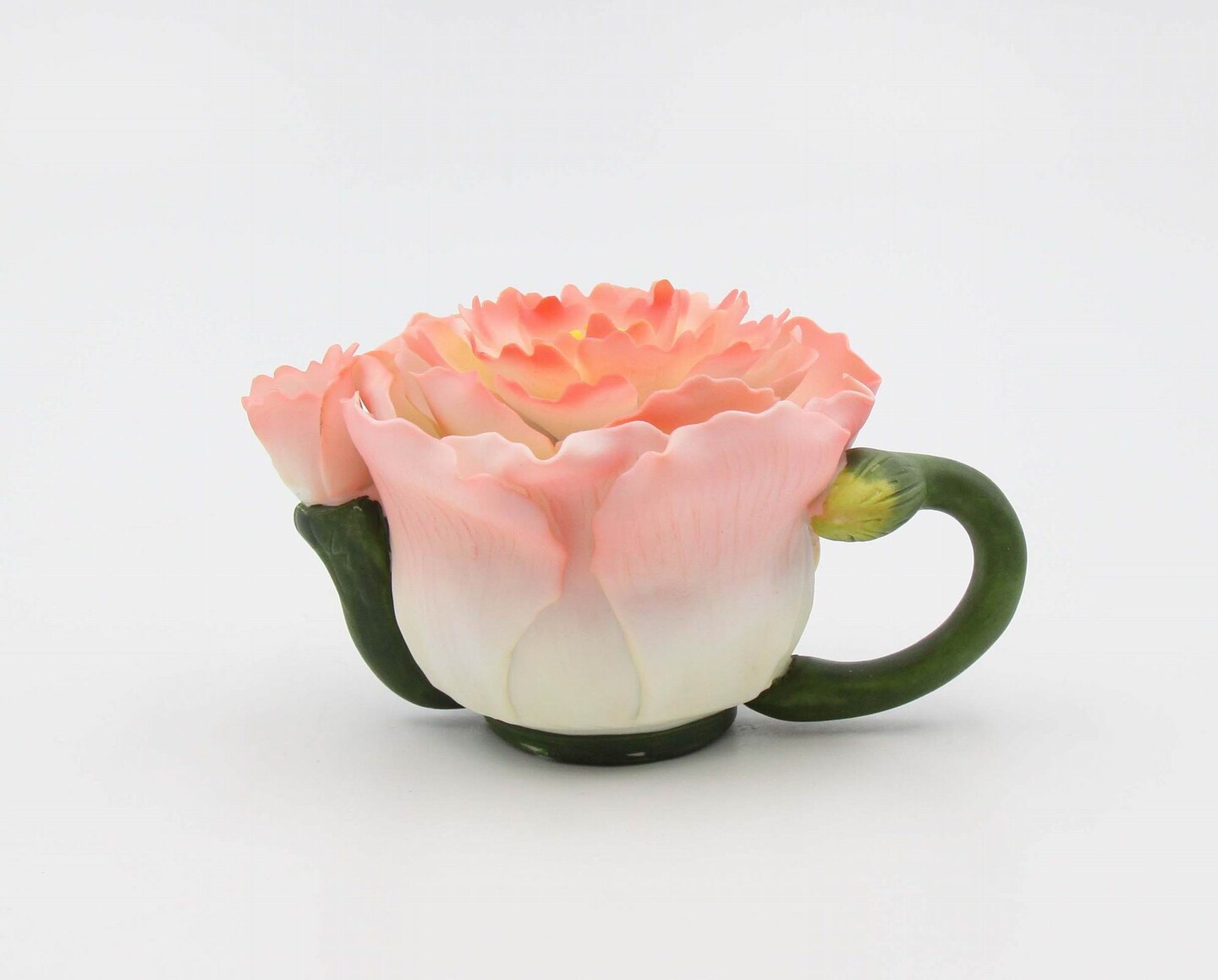 Ceramic Mini Peony Flower Teapot Figurine, Gift for Her, Gift for Mom, Kitchen Décor, Tea Party Décor, Café Décor, Spring Kitchen Decor