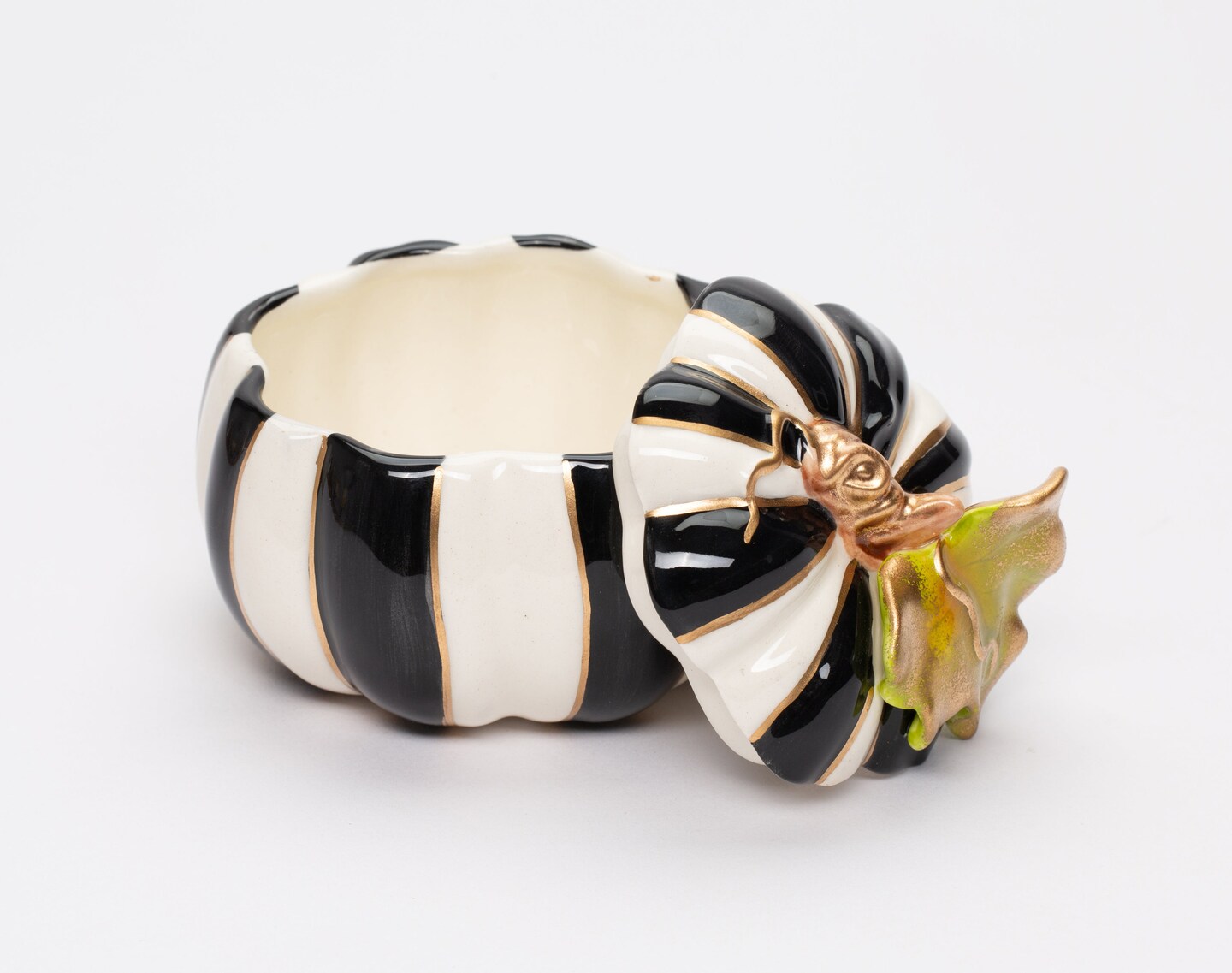 Ceramic Black and White Small Pumpkin Box, Home D&#xE9;cor, Gift for Her, Gift for Mom, Kitchen D&#xE9;cor, Fall D&#xE9;cor, Halloween D&#xE9;cor