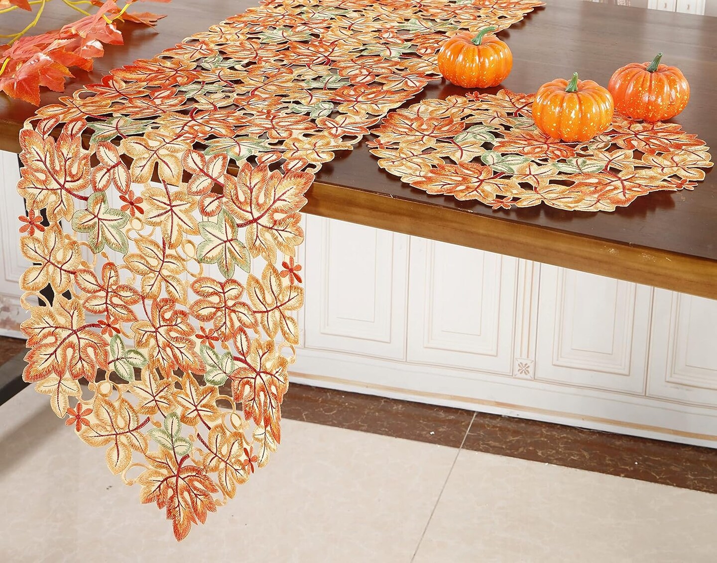 Fall Table Runner Thanksgiving Table Runner 13X35 Inch