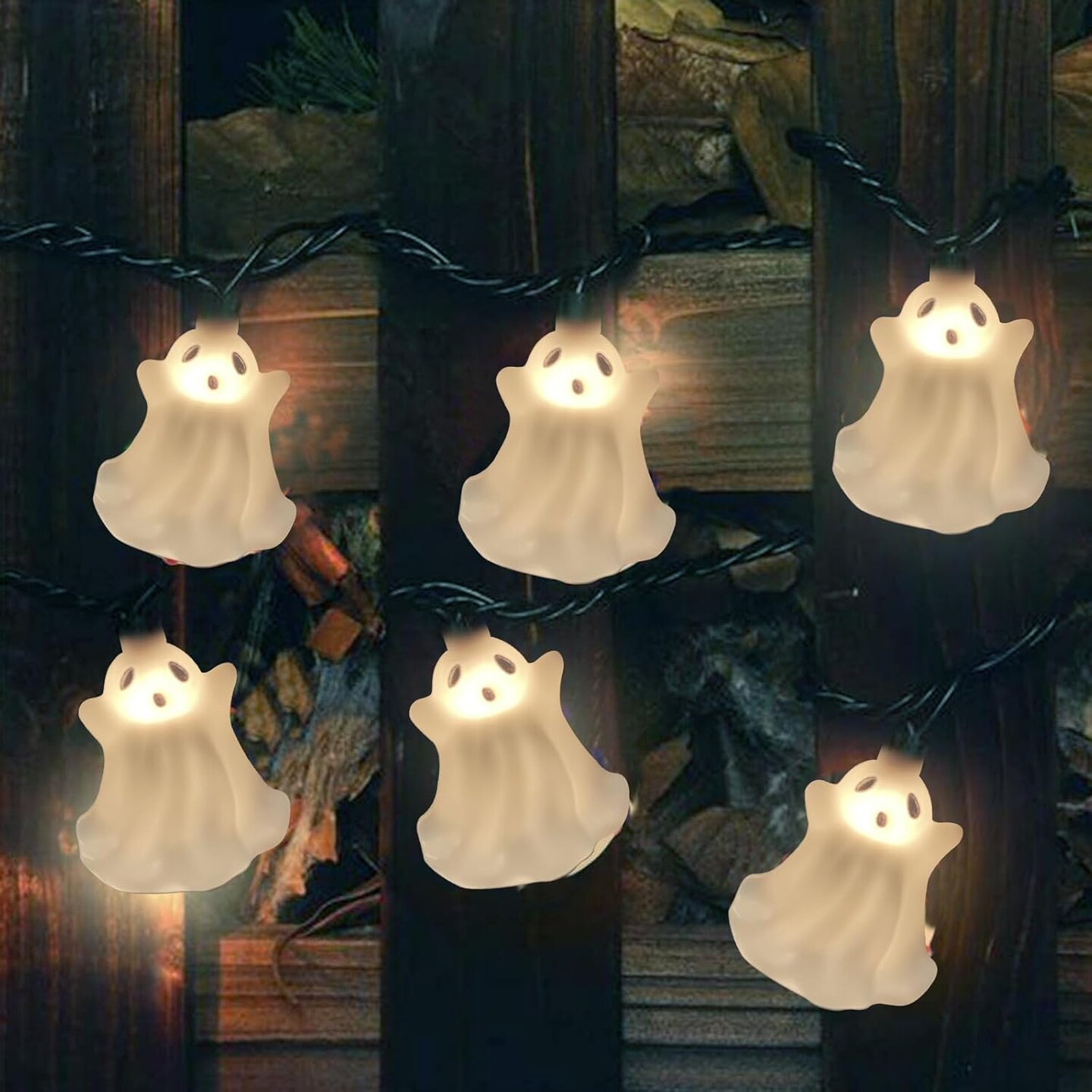 Halloween Ghost String Lights Outdoor, 8.5Ft