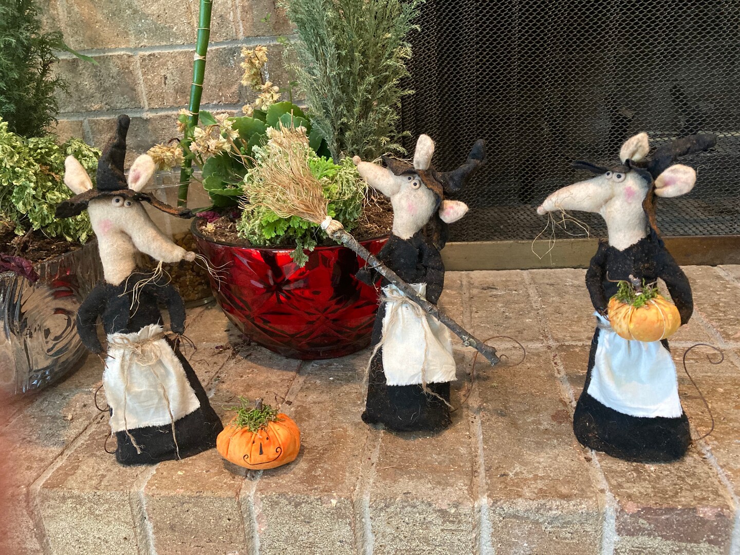 Handmade Primitive Witch - Witch Display - Halloween Room Accent