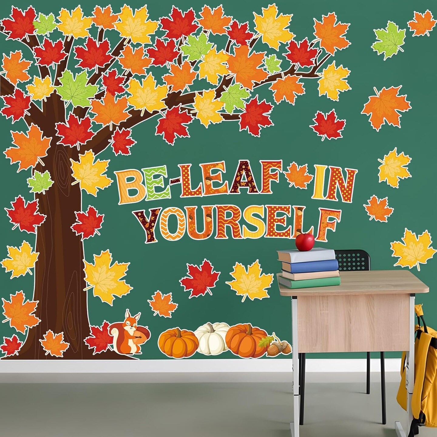 94 Pcs -Fall Tree Classroom Bulletin Board Decorations