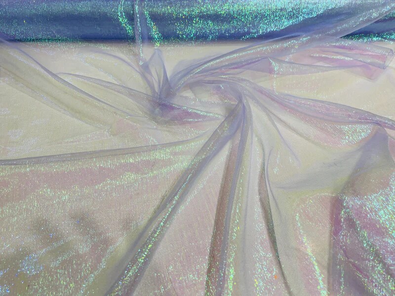 1 Yard Crush Iridescent Organza Fabric Lightweight Sheer Nylon Acrylic for Decor Costumes 44/45 Inch Width