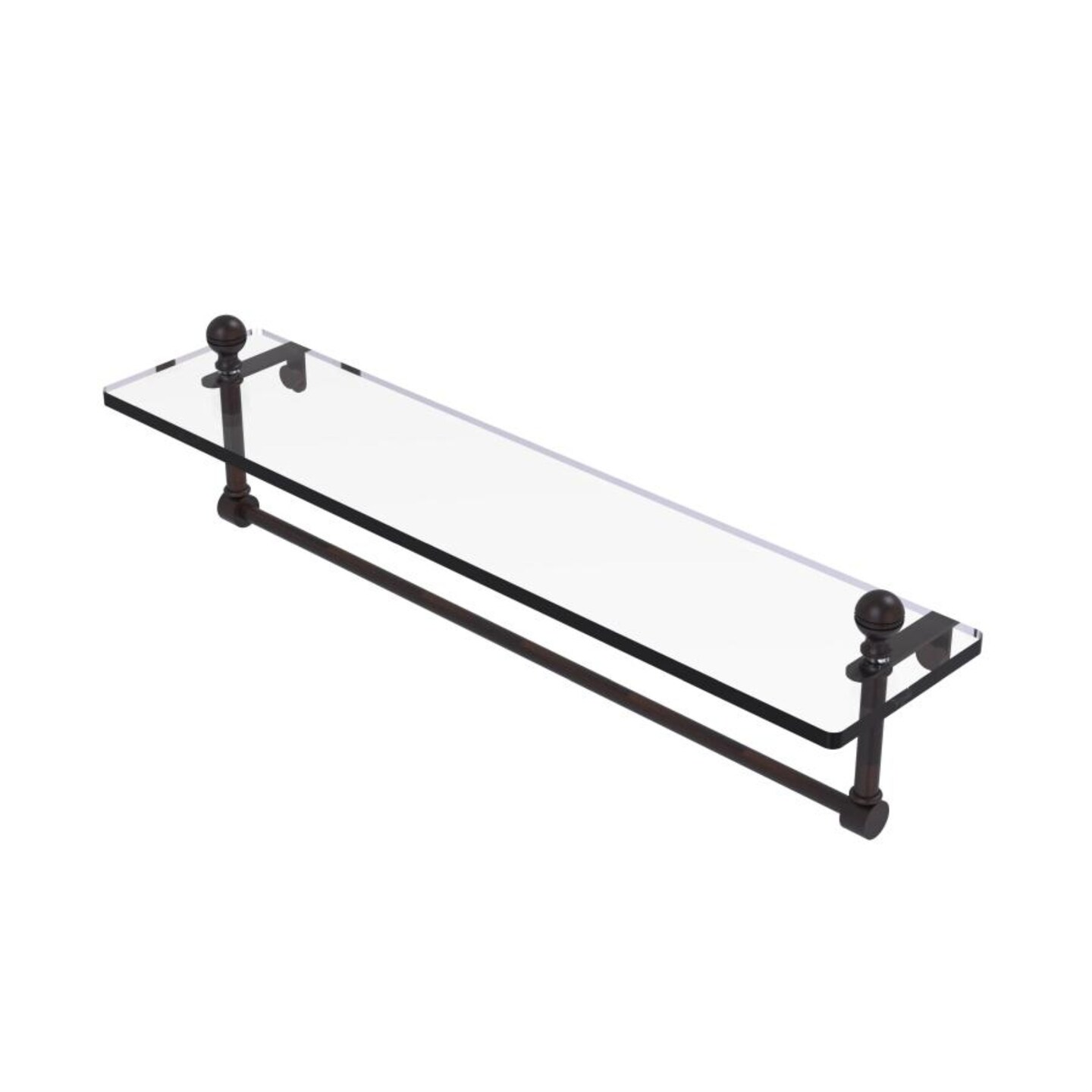 Mambo 22 Inch  Glass Vanity Shelf  With Integrated Towel Bar - Ma-1/22Tb-Vb