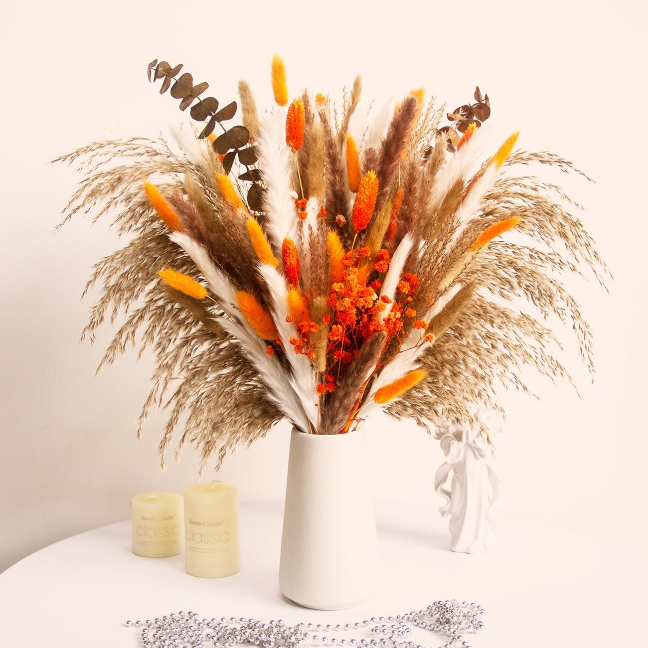 80pcs Dried Pampas Grass (17inch)