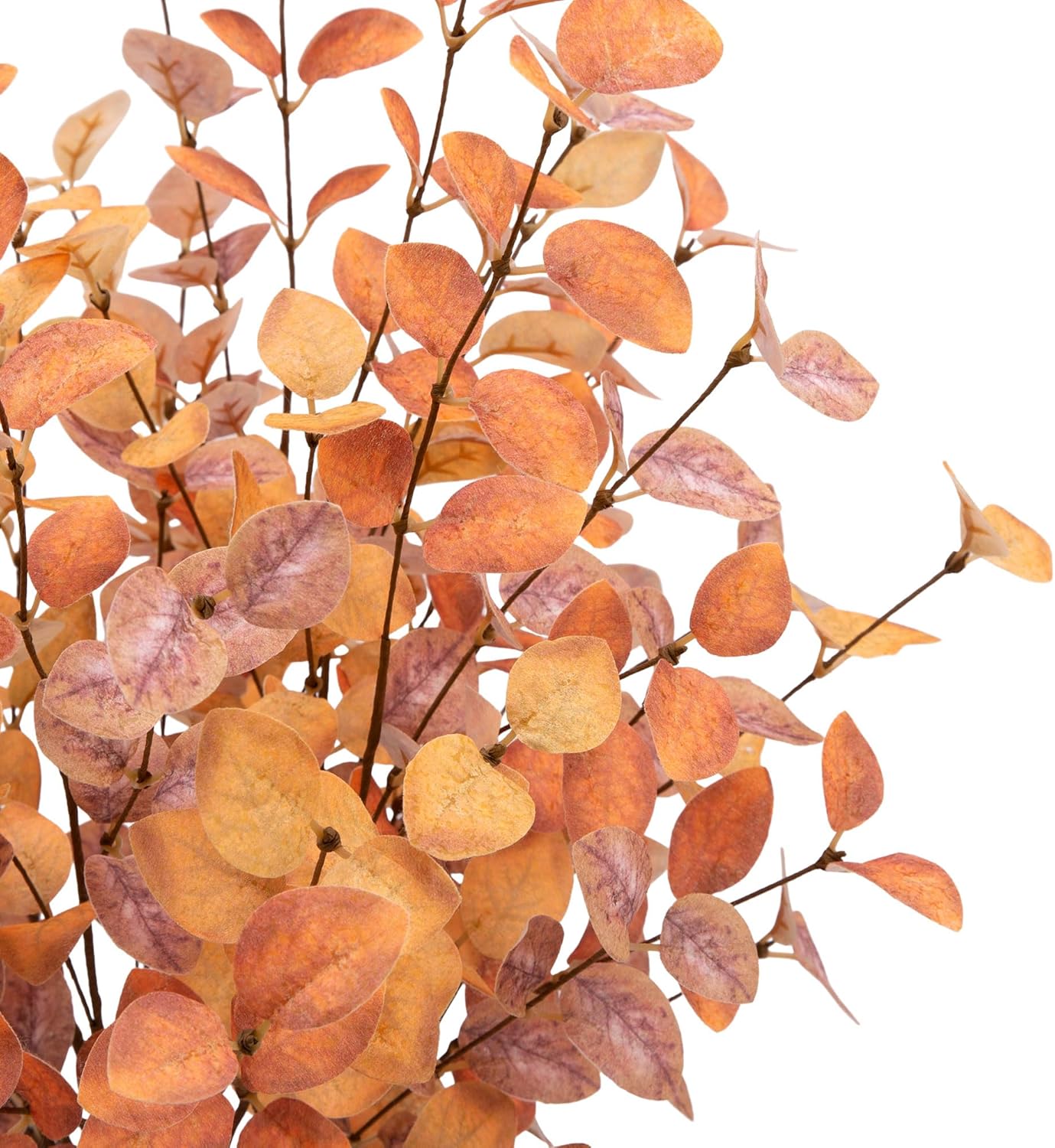 6 Pcs Artificial Fall Eucalyptus Stems with Autumn Leaves