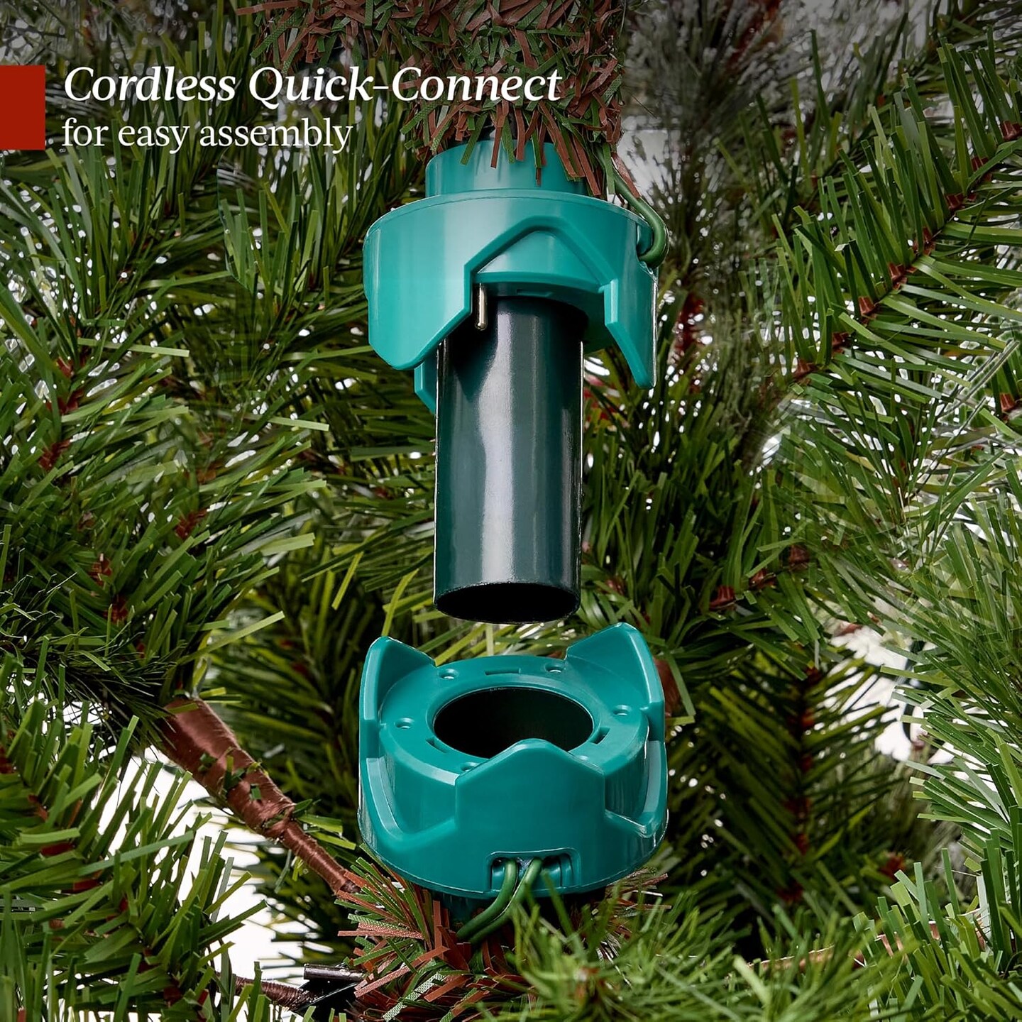 Aspen Slim Christmas Tree Noble Fir with 1,350 Branch Tips, 2-in-1 Multicolor LED Lights &#x26; Cordless Connection