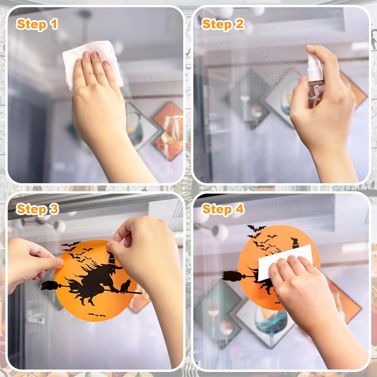 9 Sheets Window Clings Decals - Halloween Monster