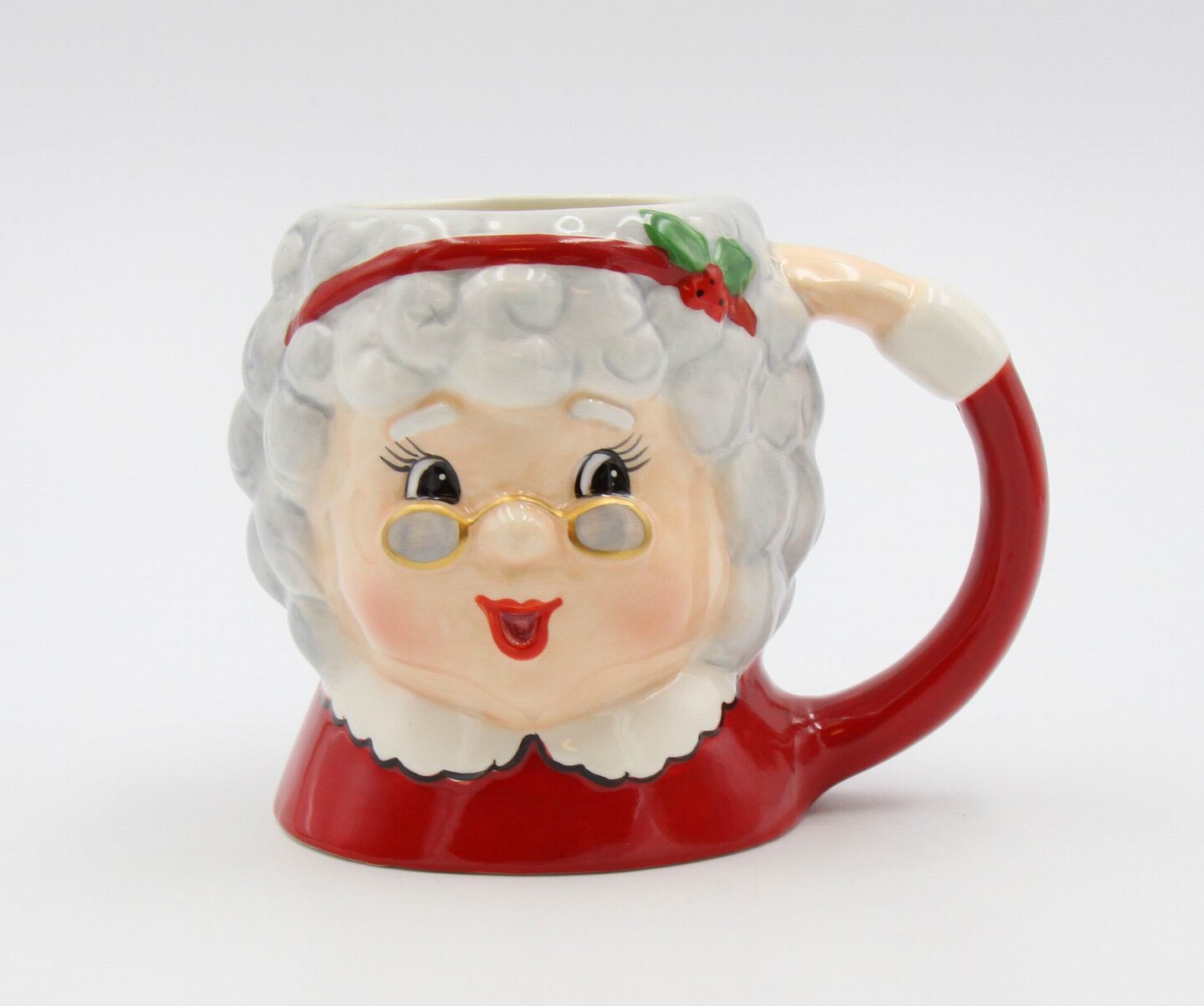 Ceramic Christmas Mrs. Claus Mug, Home Décor, Gift for Her, Gift for Mom, Kitchen Décor, Christmas Décor