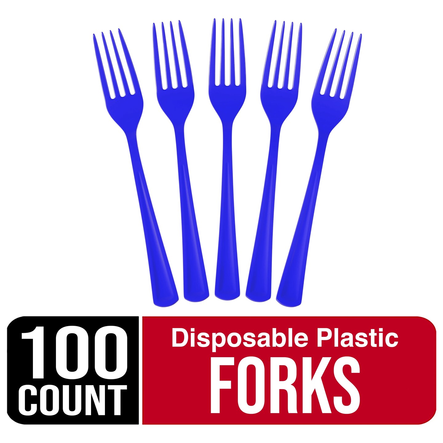 Party Solids 100 Pcs Disposable Utensils – Heavy Duty Plastic Cutlery Set – Premium Plastic Forks, Spoons or Knives for Parties, Events, Catering & Tableware Supplies by Exquisite