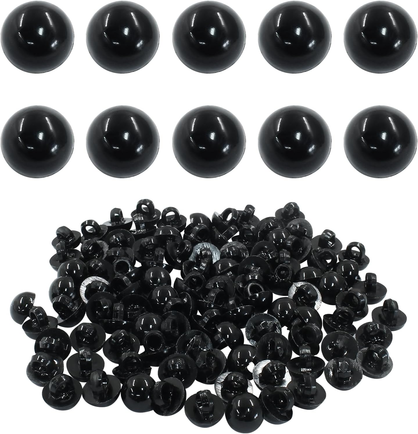 100 Pcs Plastic Safety Eyes Black Doll Eyes | Michaels