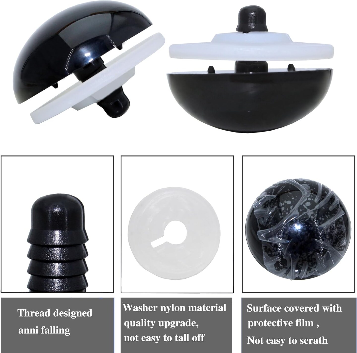 1Box(8Pcs) 40mm Extra Large Safety Eyes and Washers for Amigurumi Crochet