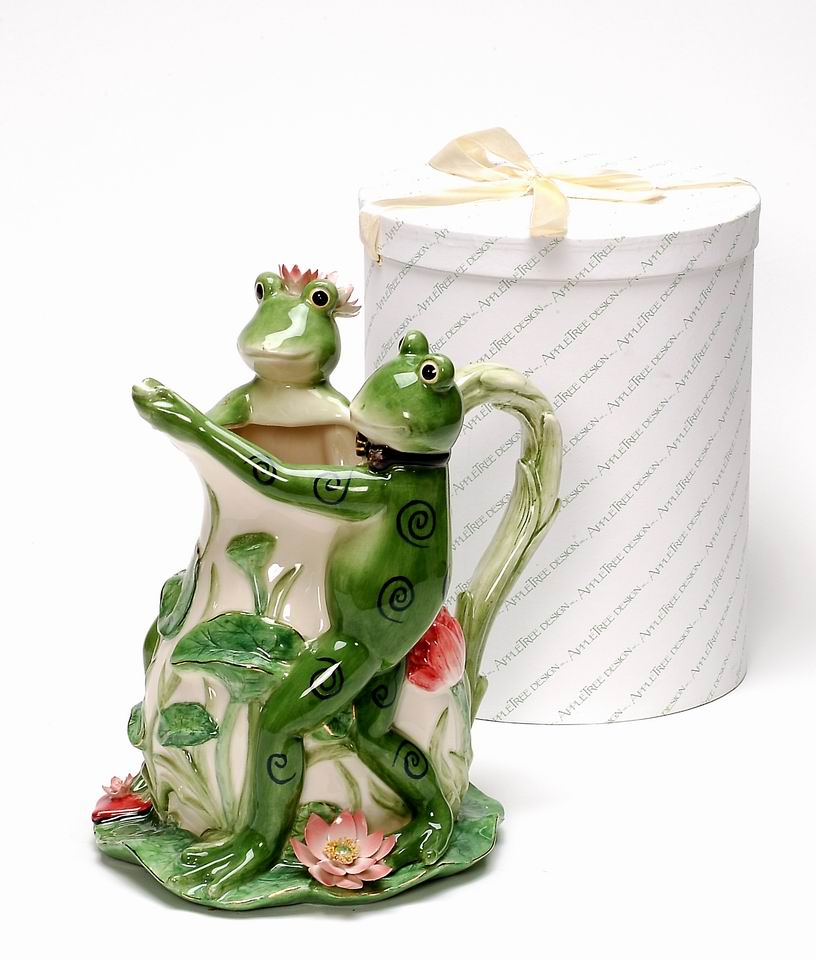 Ceramic Frog Tango Vase & Pitcher, Home Décor, Gift for Her, Mom, Spring Décor, Cottagecore, Nature Lover Gift