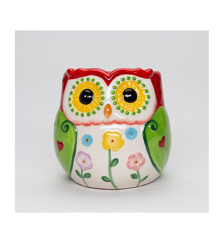 Ceramic Owl Flower Planter (Flowers NOT Included), Gift for Her, Owl Lover Gift