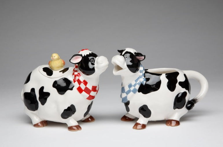 Ceramic Cow Sugar & Creamer Set, Home Décor, Gift for Her, Gift for Mom, Kitchen Décor, Farmhouse Décor