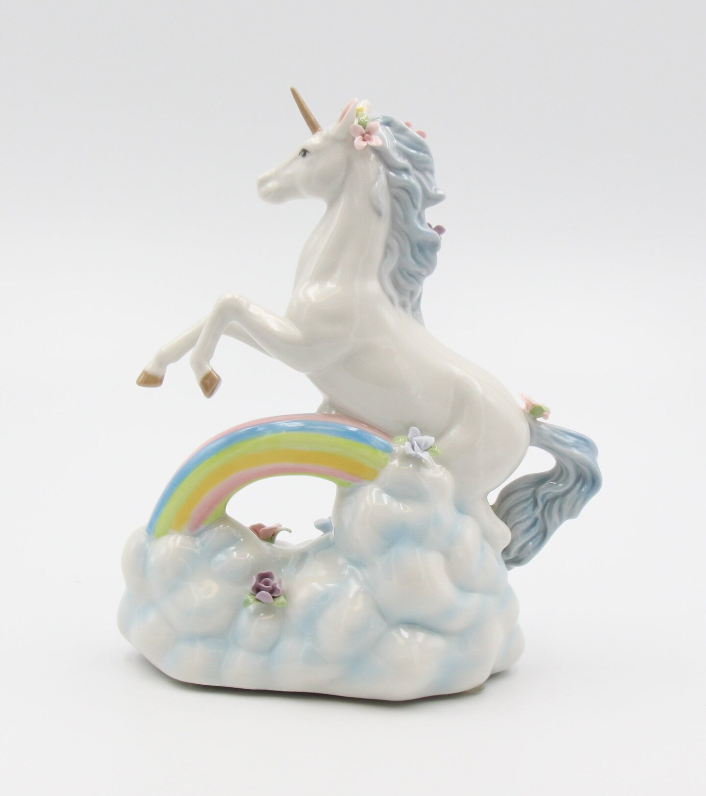 Ceramic Unicorn Jumping Over The Rainbow Musical Box, Home D&#xE9;cor, Gift for Her, Gift for Daughter, Horse Lover Gift, Cottagecore