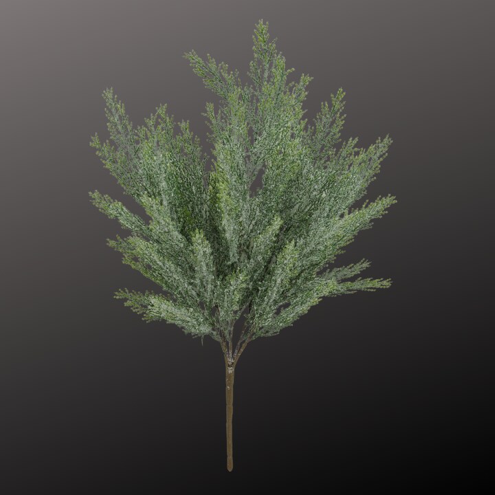 21&#x22; Iced Glitter Cedar Bush &#x2013; 5-Stem Faux Greenery for Holiday Decor-84351