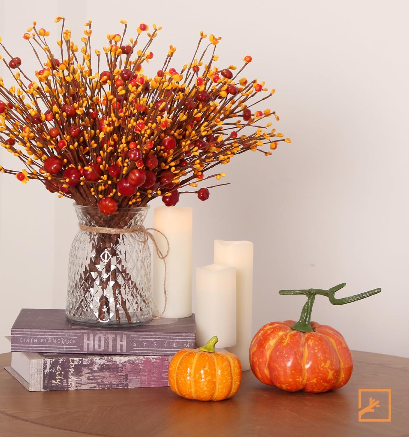 6 Pcs Artificial Fall Flowers Berry Stems