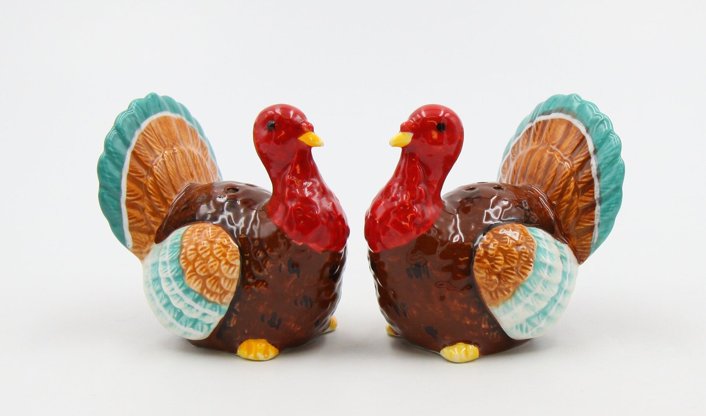 Ceramic Thanksgiving Turkey Salt And Pepper Shakers, Home D&#xE9;cor, Gift for Her, Gift for Mom, Kitchen D&#xE9;cor, Fall D&#xE9;cor, Thanksgiving D&#xE9;cor