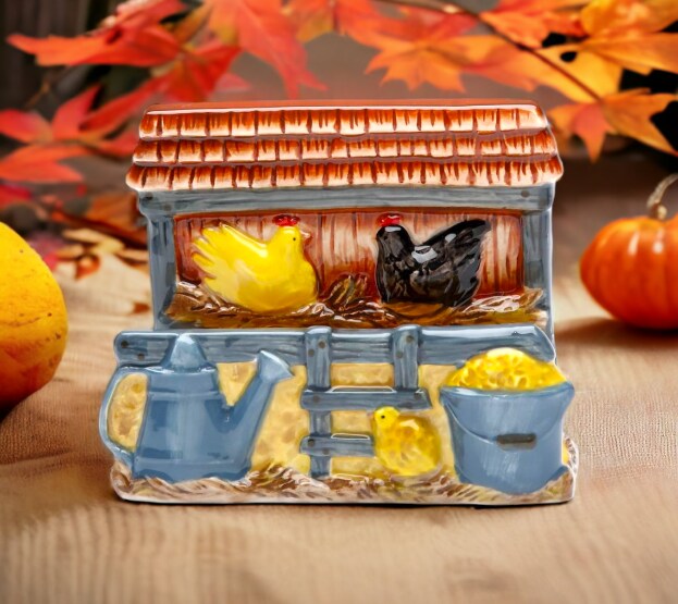 Ceramic Rooster Napkin Holder, Home Décor, Gift for Her, Gift for Mom, Kitchen Décor, Farmhouse Décor, Fall Decor