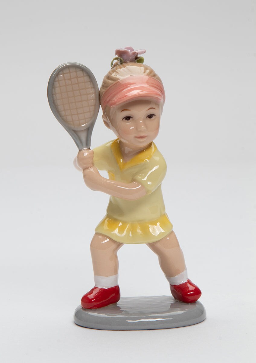 Ceramic Tennis Girl Figurine, Home Décor, Gift for Her, Gift for Mom, Gift for Daughter, Wimbledon