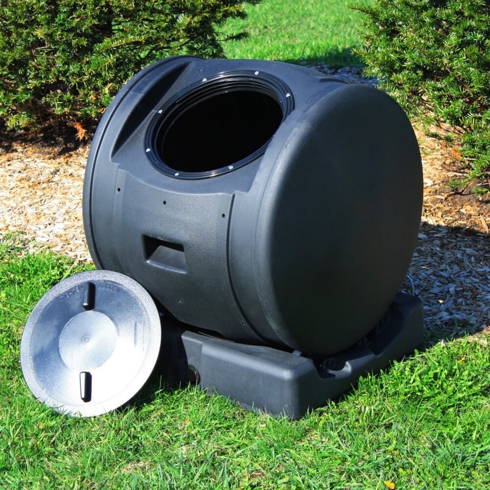 Compact Composting Bin with Built-In Compost Tea Maker for Plants