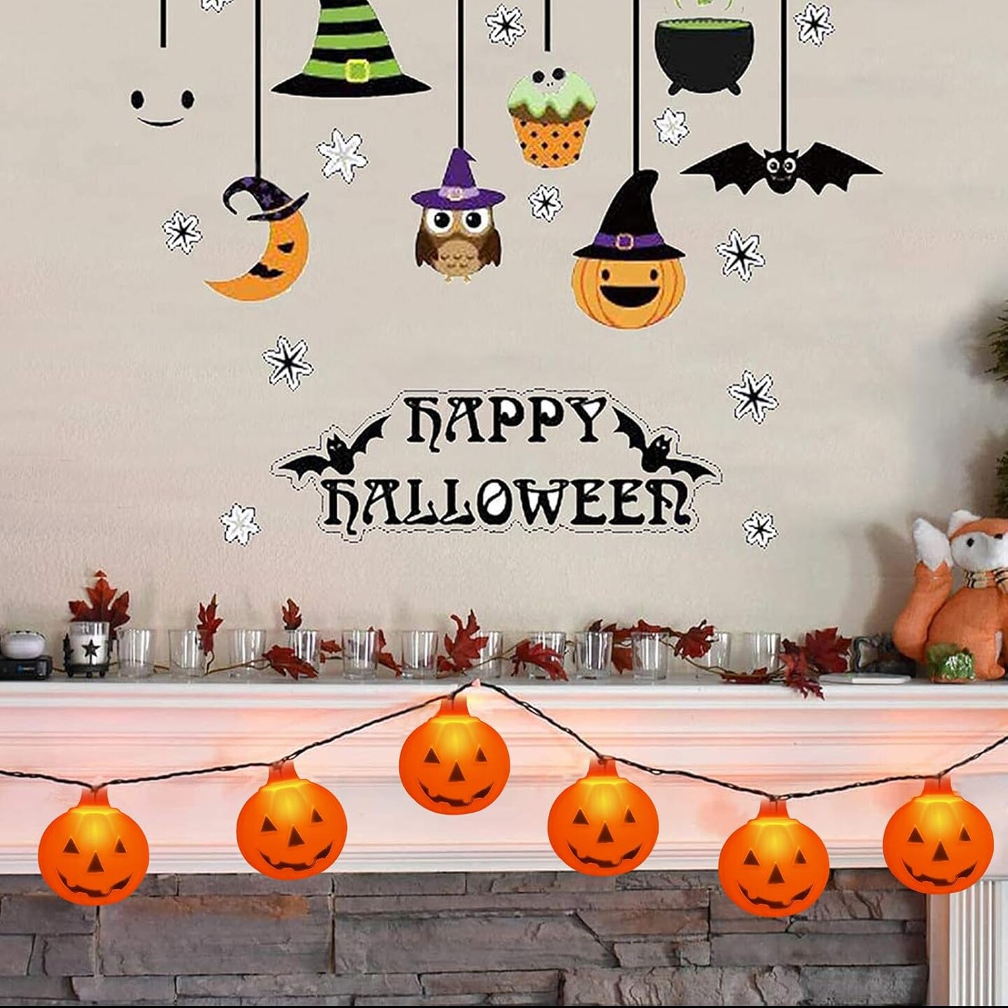 Halloween Pumpkin String Lights - 8.5FT (10 Pumpkin Lights)