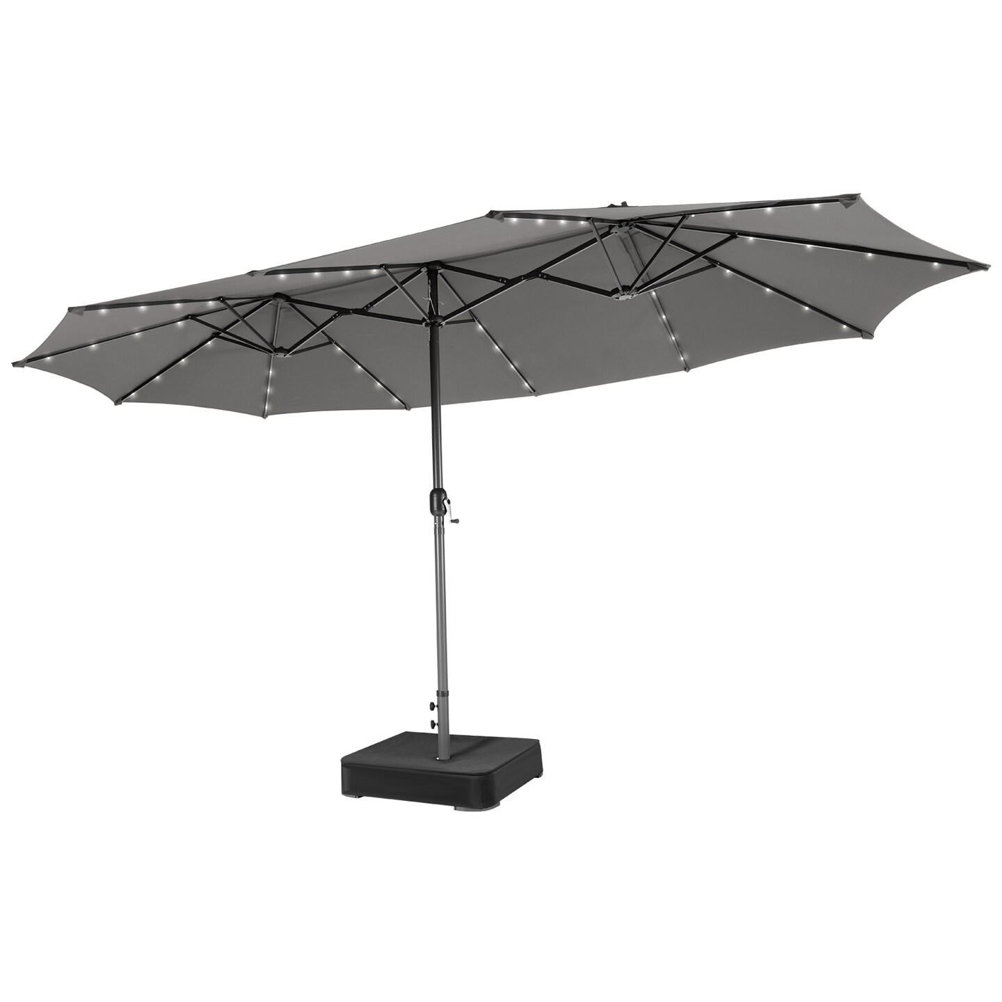 costway patio double-sided market umbrella crank 15' Twin with and Base 72630198 New Turquoise Our double Costway 15' Market Outdoor Umbrella