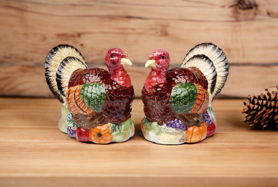 Gobble Gobble Ceramic Turkey Salt &#x26; Pepper Shakers Thanksgiving or Christmas D&#xE9;cor, Gift for Her, Gift for Mom, Fall D&#xE9;cor