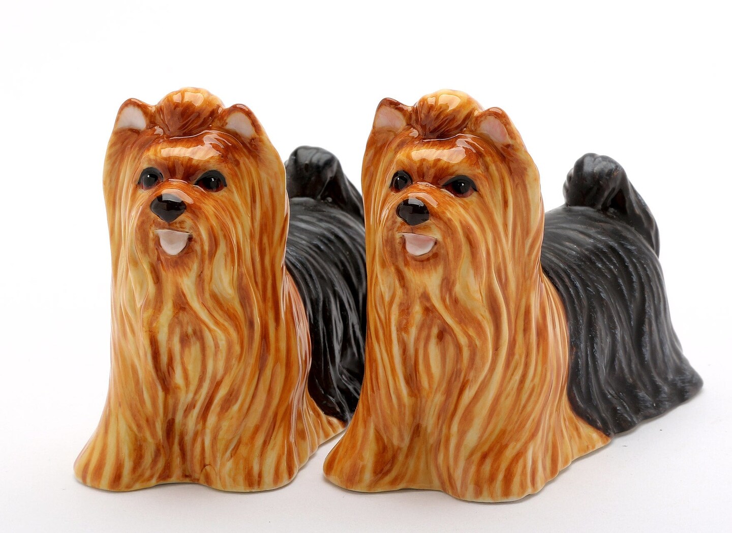 Ceramic Yorkshire Terrier Dogs Salt & Pepper Shakers, Home Décor, Gift for Her, Gift for Mom, Kitchen Décor, Gift for Dog Lover