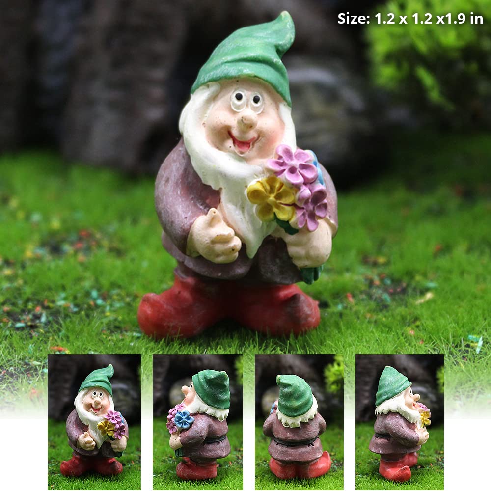 7 Pieces Fairy Garden Accessories, Garden Gnome Figurines , Miniature Gnome Figurines for Plant Pots Decor, Home Decoration, Fairy Garden
