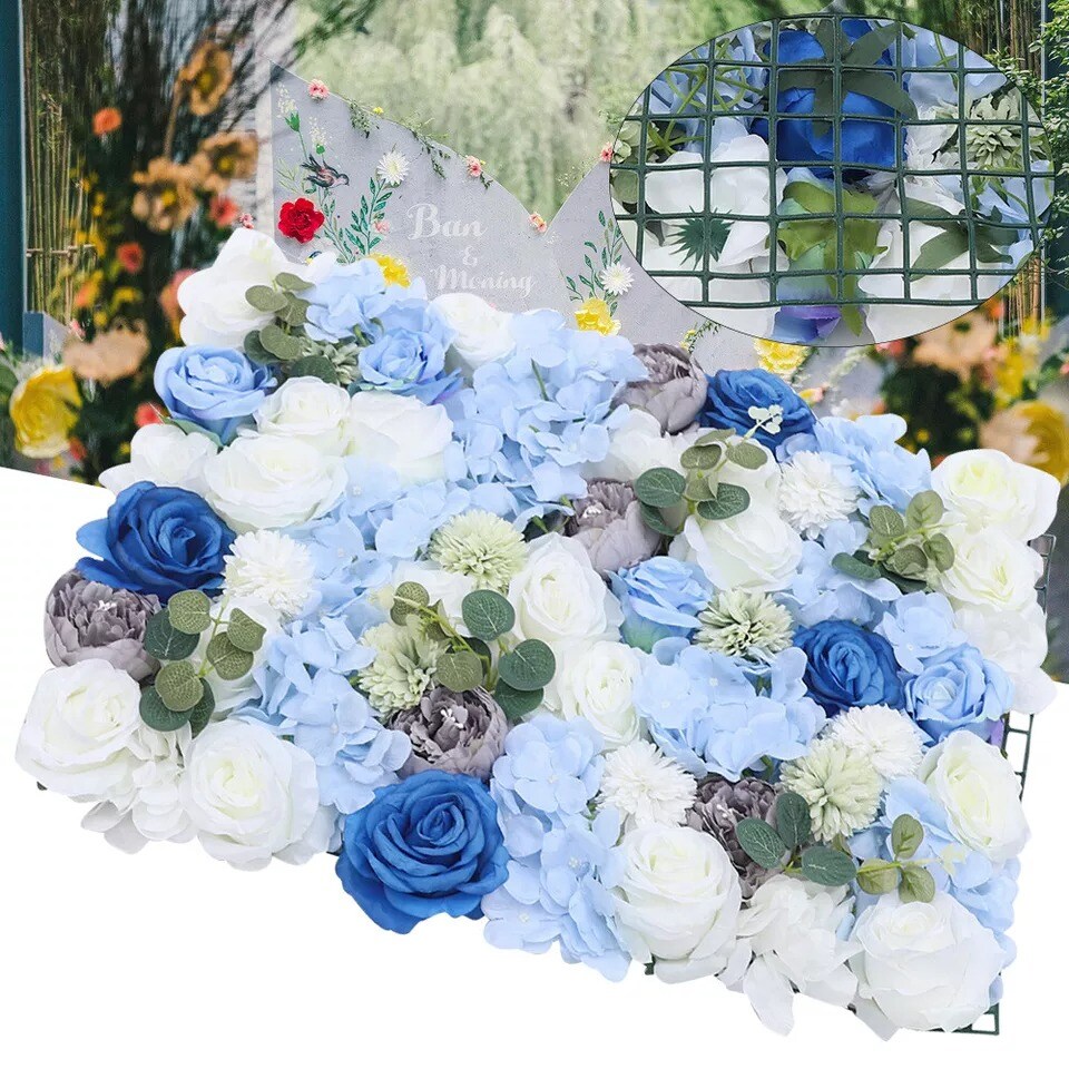 6 Packs Artificial Flower Wall Panel