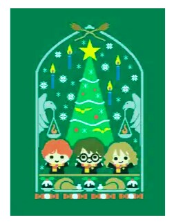 Harry Potter 4 Pack Blank Christmas Cards & Envelopes Set