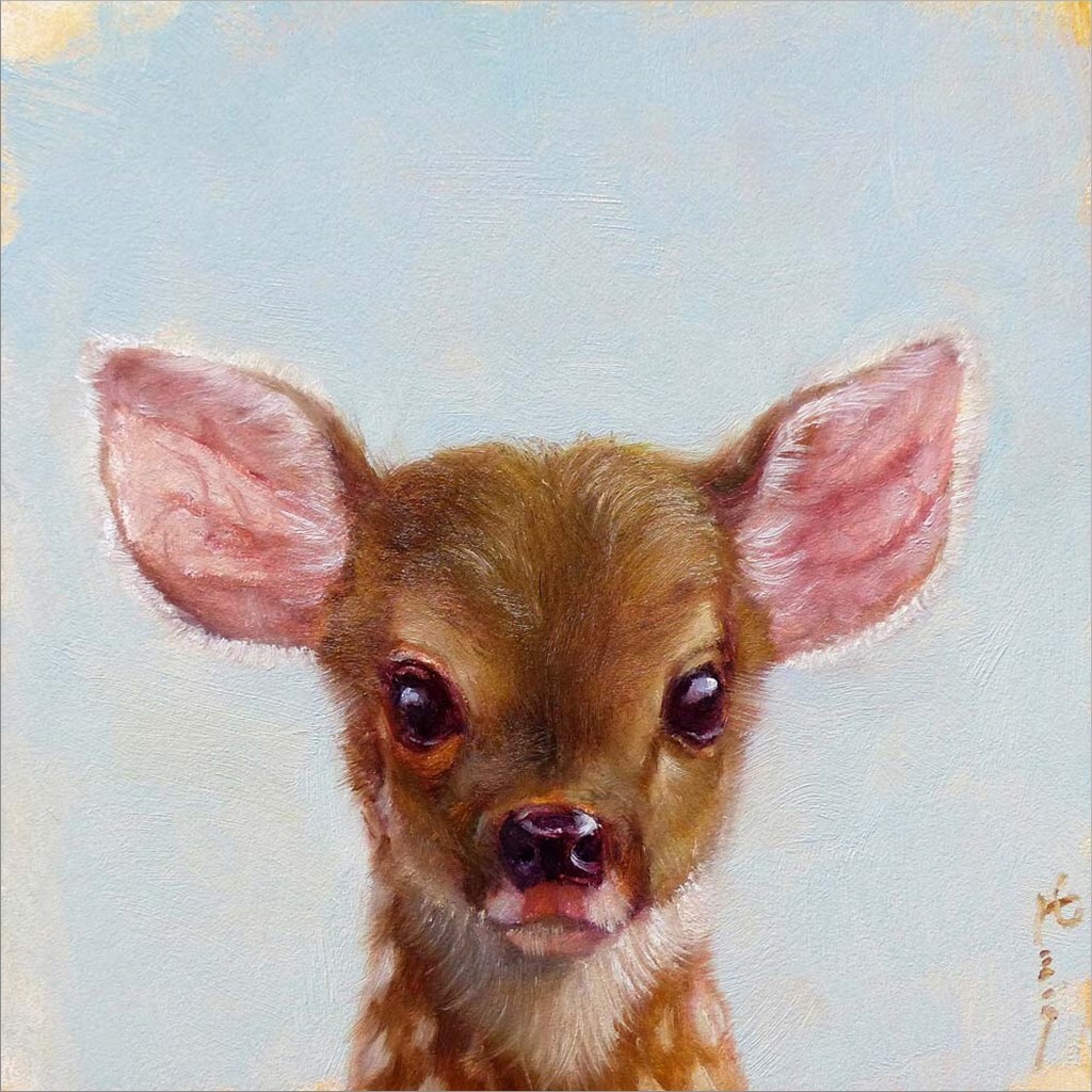Bambi by Lucia Heffernan 13&#x22; x 13&#x22; Framed Wall Art