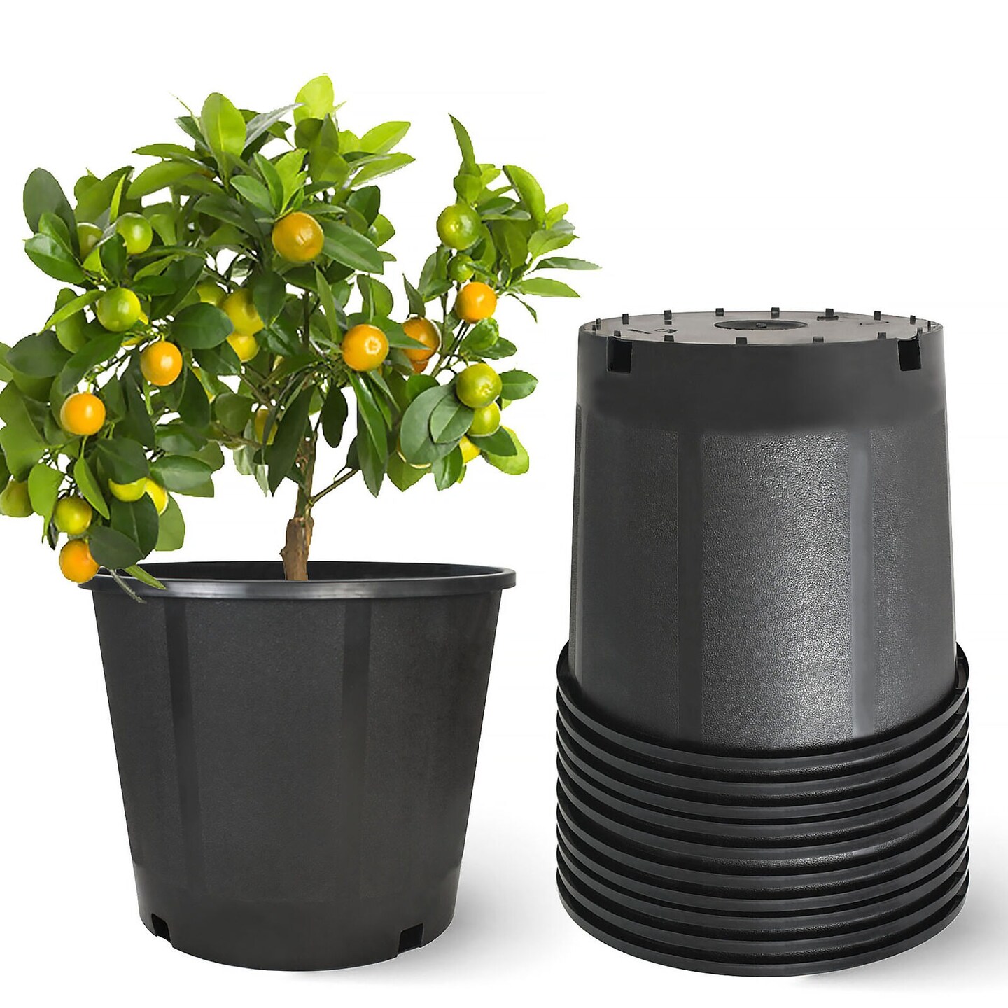 Heavy Duty Premium Black Plastic Nursery Plant Container Garden Planter Pot 3gal