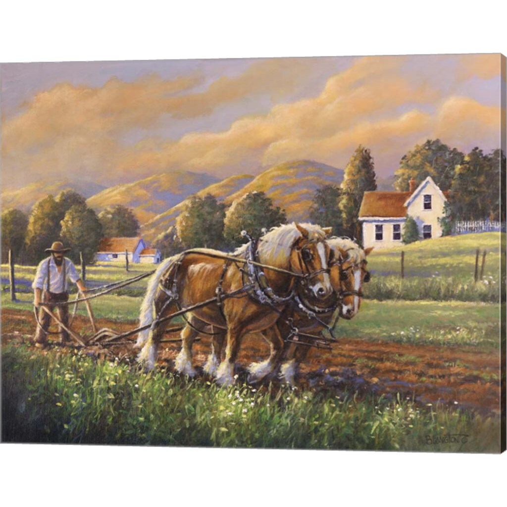 Morning Chores by Bruce Langton 20&#x22; x 16&#x22; Canvas Wall Art