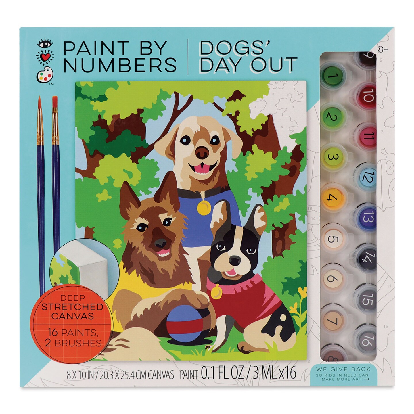 Bright Stripes iHeartArt Paint By Number Kit - Dogs Day Out