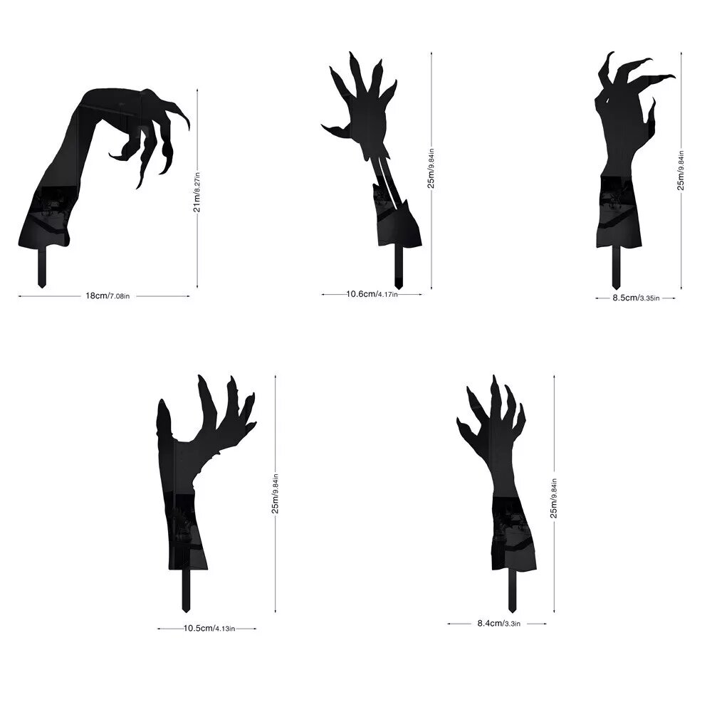 Kitcheniva 5 Pcs Halloween Ghost Hand Silhouette Garden Decoration