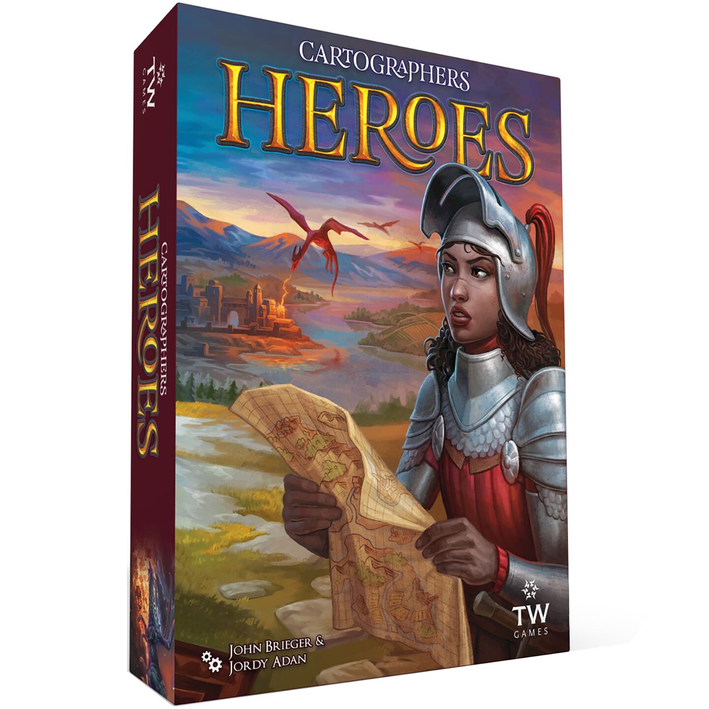 Thunderworks Games - Cartographers Heroes | Standalone Expansion and Core Game | Award-Winning Game of Fantasy Map Drawing | A Roll Player Tale | Strategy Board Game | Flip and Write | Ages 10+ | Family Game for 1-100 Players | 30-45 Minutes