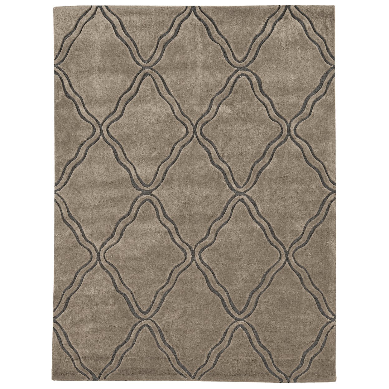 Trio Britta Rug Grey 5X7 Transitional Contemporary Design Accessory ...