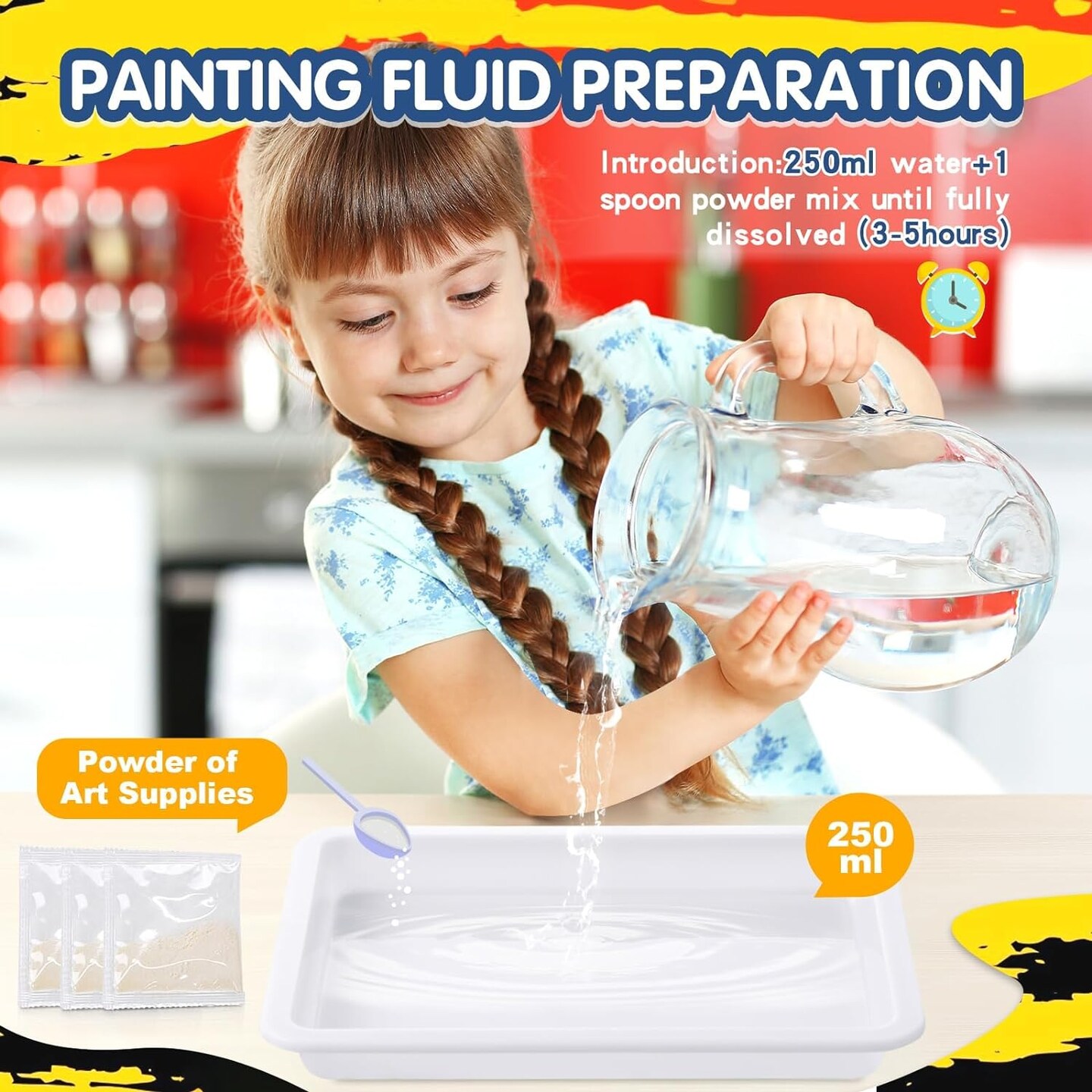 Water Marbling Paint for Kids: Arts and Crafts for Girls and Boys Crafts Kits Ideal gifts for kids ages 3-5, 4-8, and 8-12