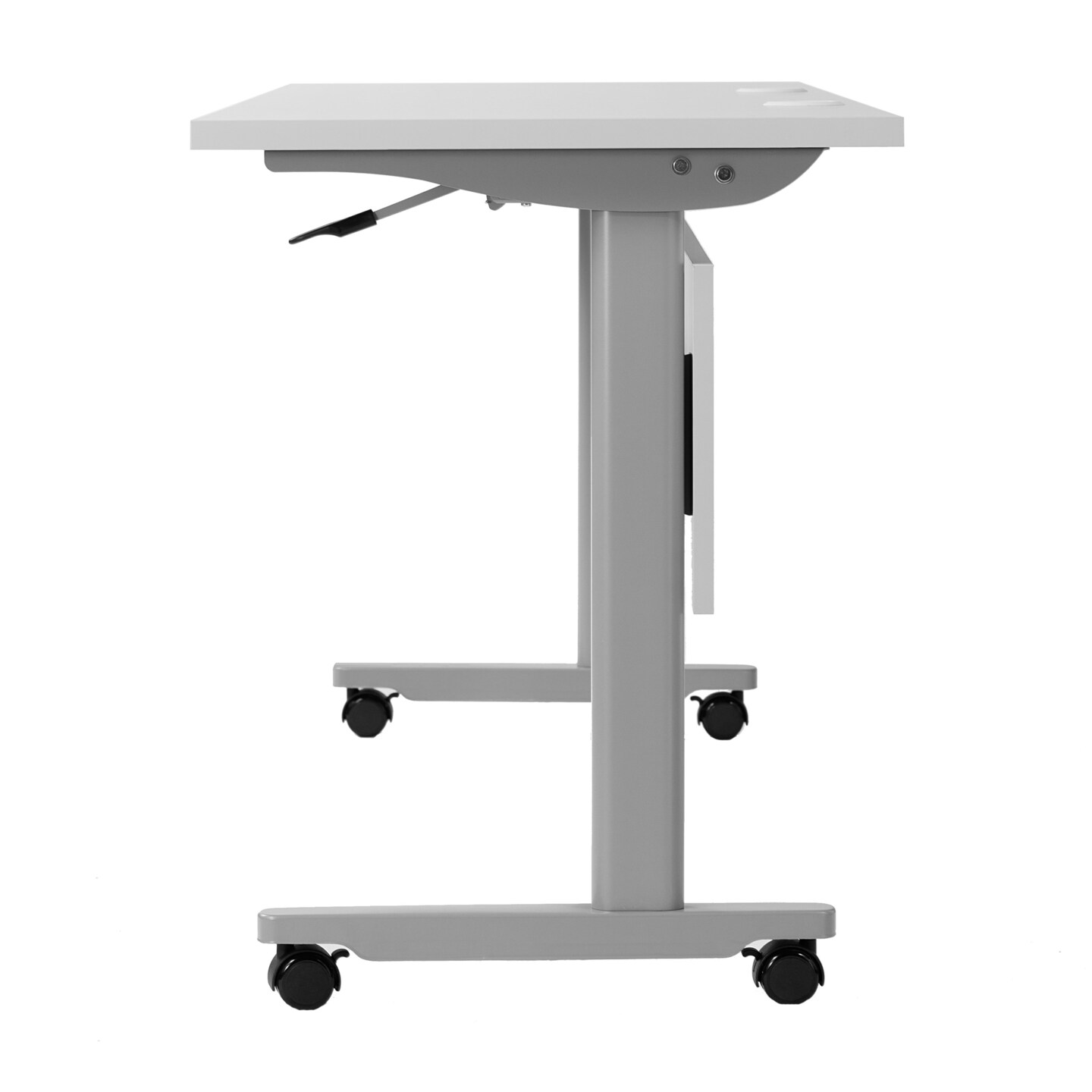 Emma and Oliver Hahn Heavy-Duty Flip Top Training Table with Nesting Design, Privacy Panel, T-Legs, Tabletop, Metal Frame
