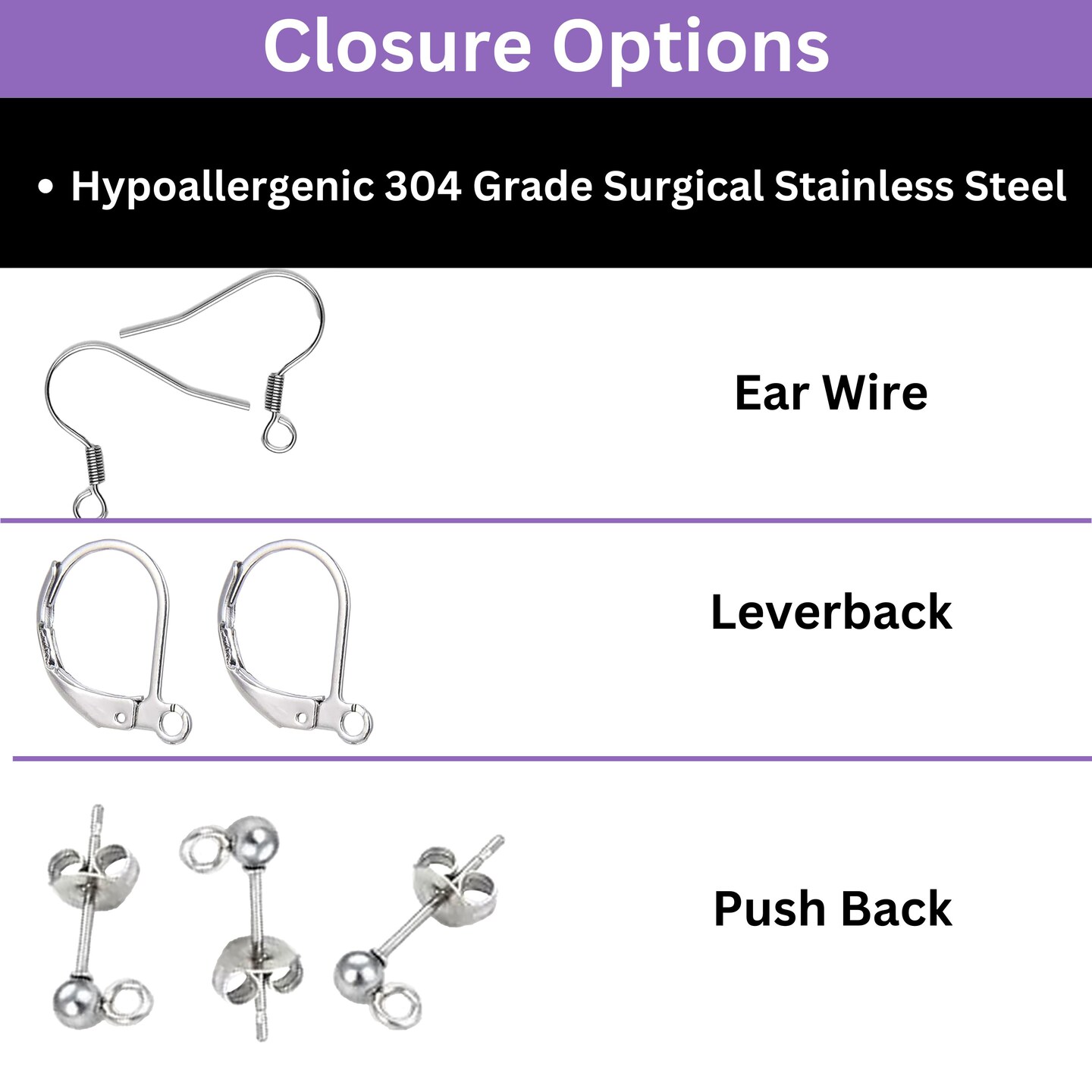 Different Types Of Ear Wires Closures Different Types Of Earring