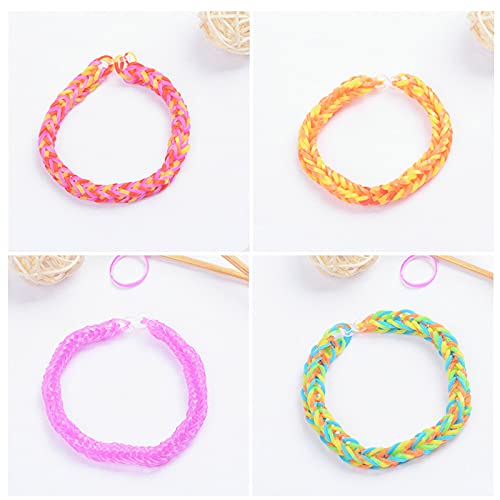 Rubber Band Bracelet Kit, Loom Bracelet Making Kit, Rubber Bands Refill Loom Set, Rubber Bands for Bracelets Making Kit, Loom Bands Kit for Kids Weaving DIY Crafting Gift