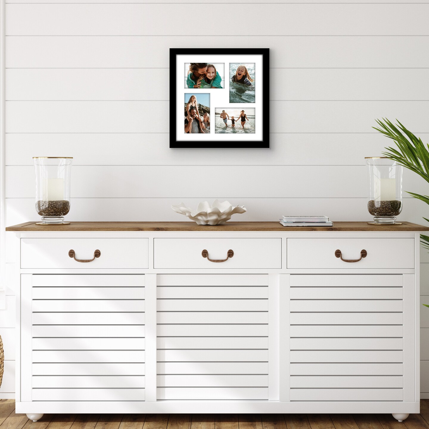 Americanflat 12x12 Collage Picture Frame - Fits Four 4x6 Photos or One 12x12 Picture