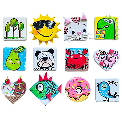 DIY Mini Tile Fridge Magnet Arts and Crafts Kit Gifts for Kids Girls Boys Ages 8 9 10 11 12 13 Teen Years and Up